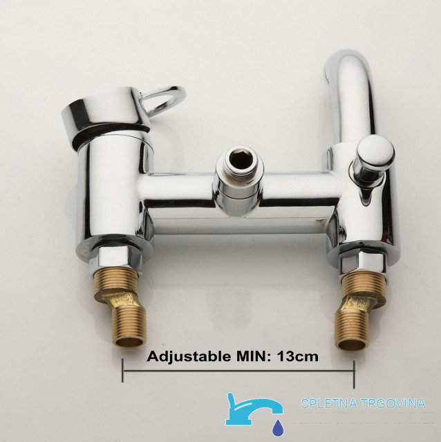 Miscelatore per vasca a parete EYN SK2264 in ottone con LED, bocca a cascata e più finiture cromatiche