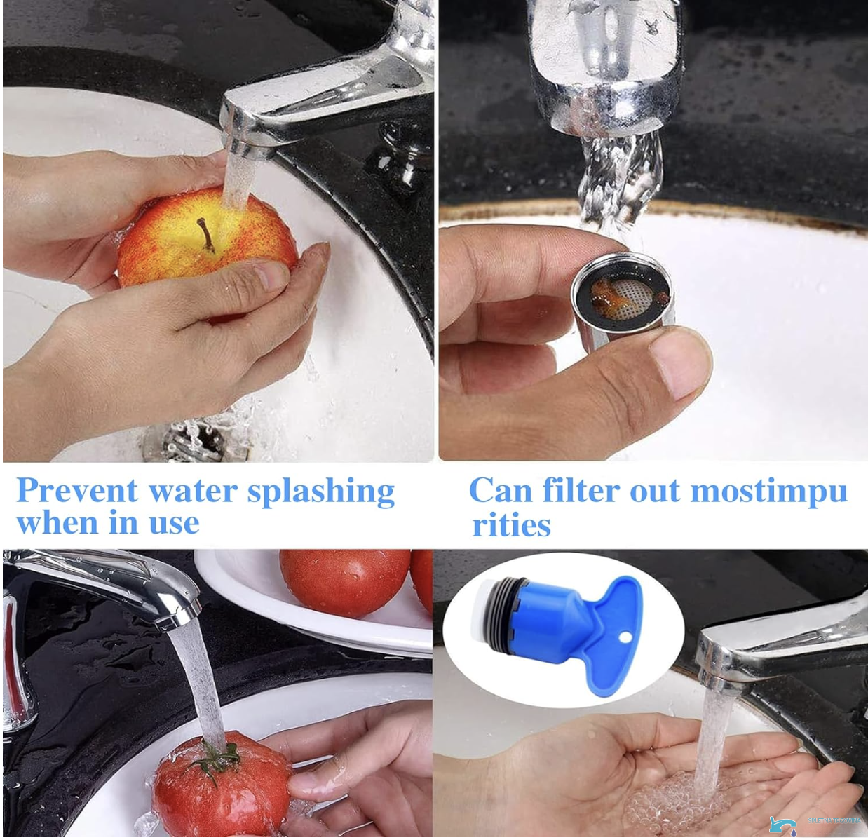 DEL1744 - aeratore per rubinetto, rompigetto con filtro