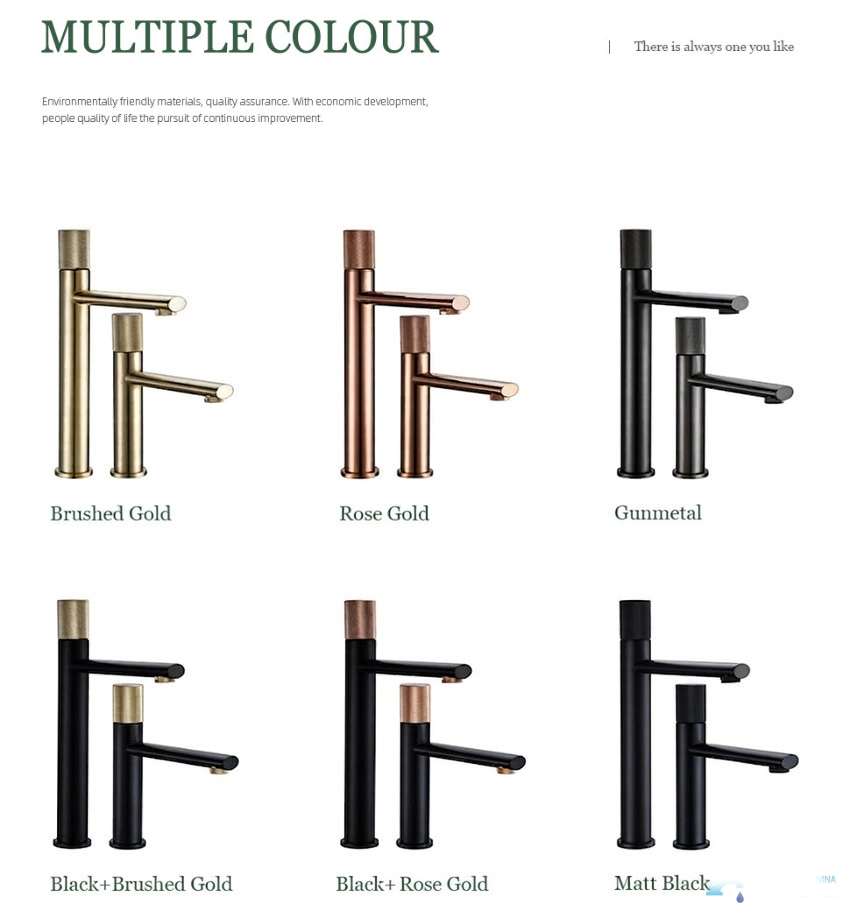 Finiture del rubinetto per lavabo BGB1450 in oro, oro rosa, antracite e nero