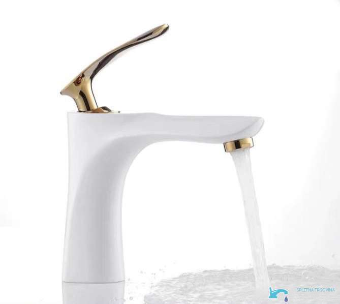 Miscelatore per lavabo BZ2224 alto con bocca di erogazione curva