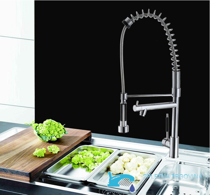 Rubinetto da cucina EYN0141 a doppia uscita con doccetta estraibile