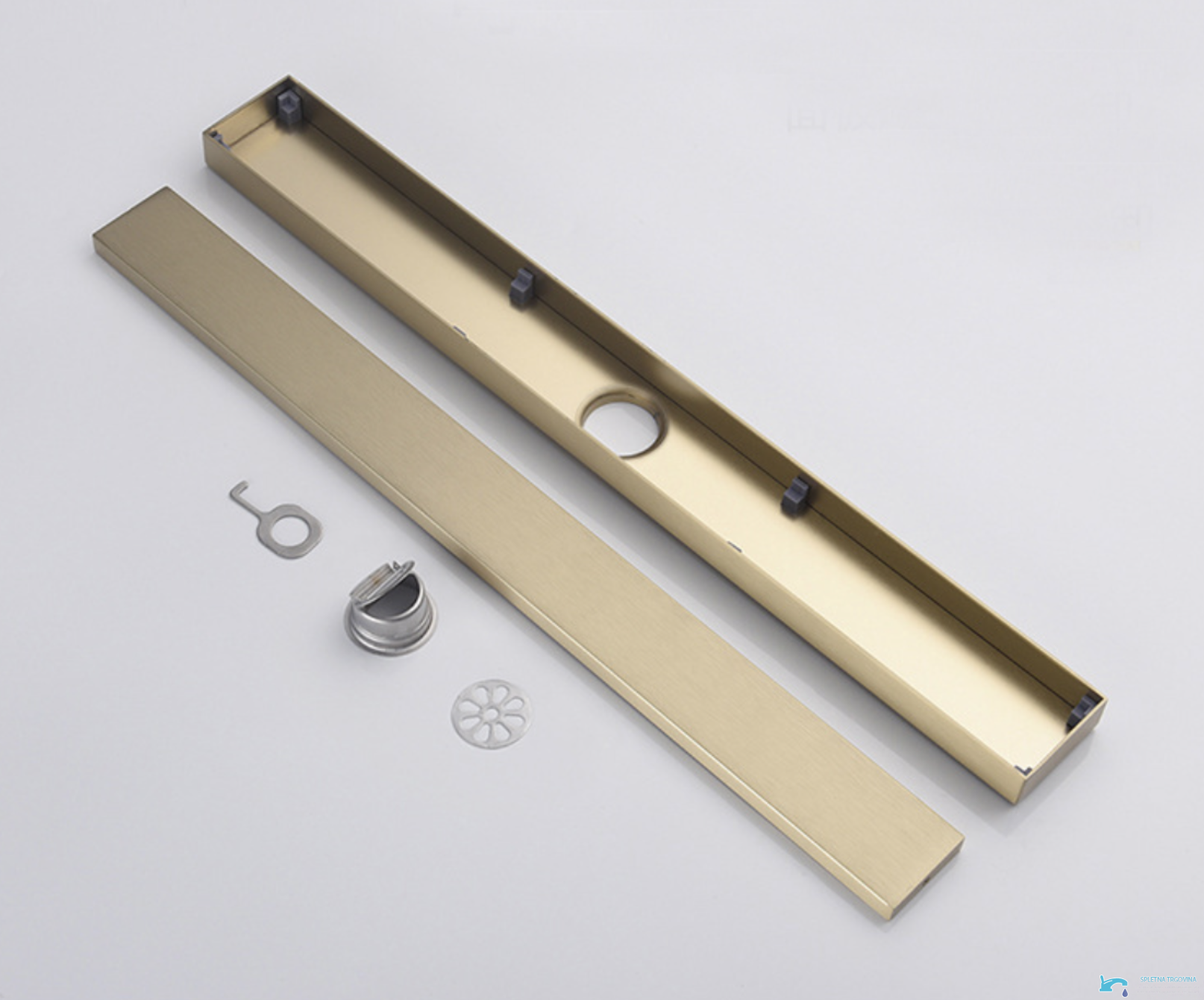 GBK1004 - canalina doccia con copertura, scarico doccia oro