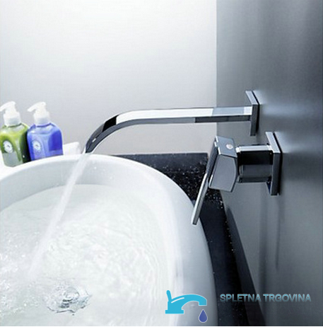 EYN4301 - Rubinetto lavabo a parete, Miscelatore lavabo cromato