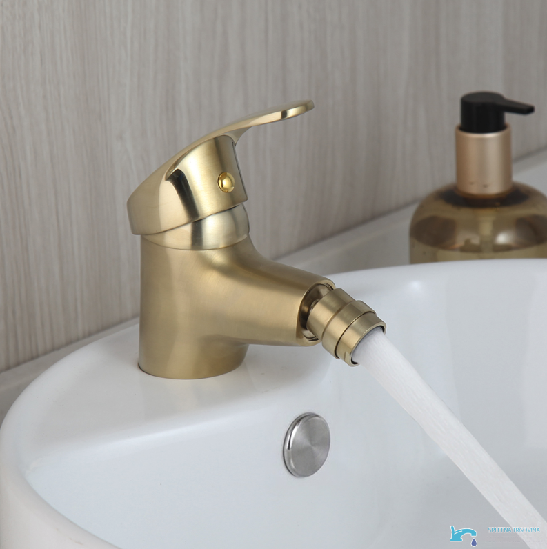Miscelatore per bidet BBG0953 monocomando in oro opaco spazzolato