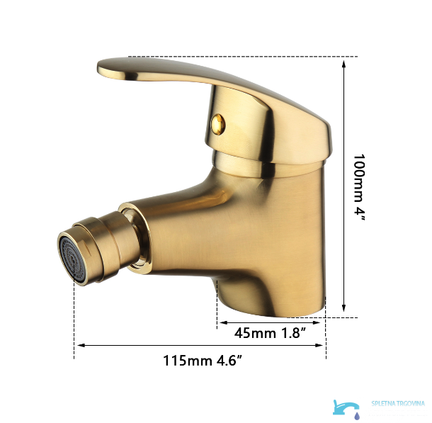 Dimensioni del miscelatore per bidet BBG0953 da piano