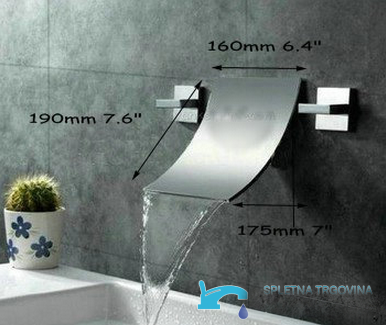 Schema dimensionale del rubinetto da bagno a parete EYN 9122