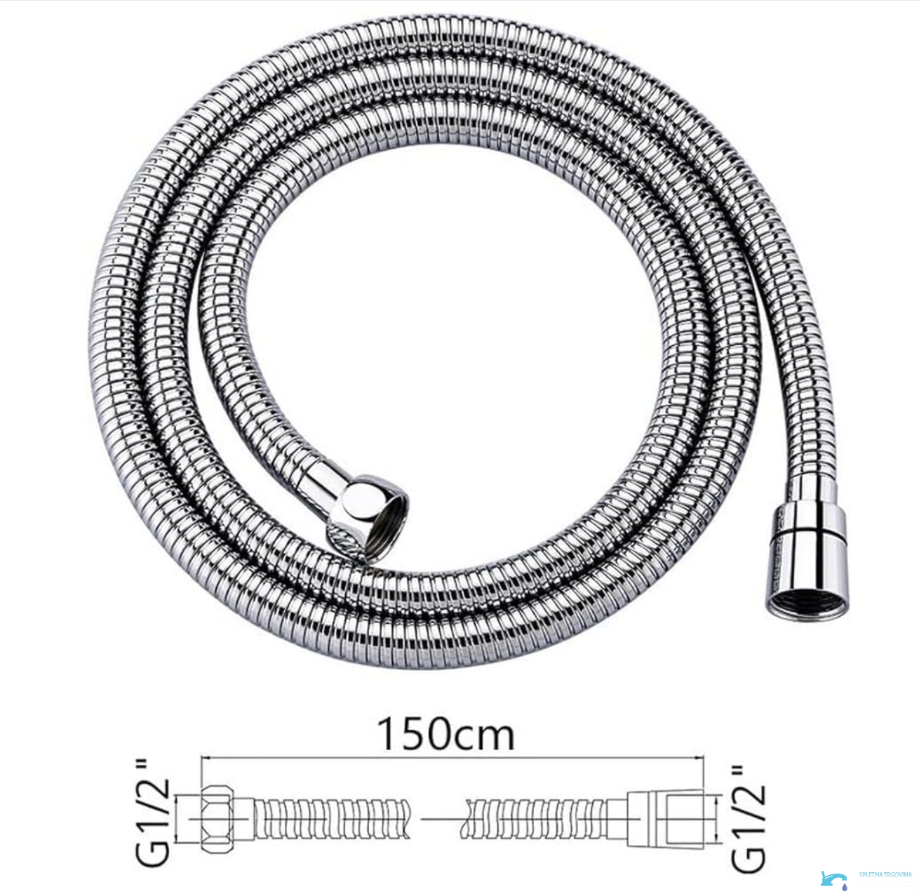 SH1238 - flessibile doccia 150 cm, tubo doccia G1/2