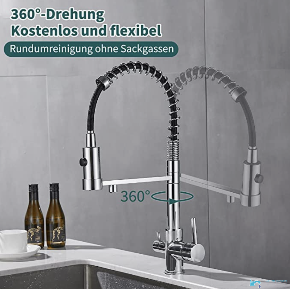 KF1459 - kuchyňská baterie otočná o 360 stupňů, baterie s filtrem KF1459