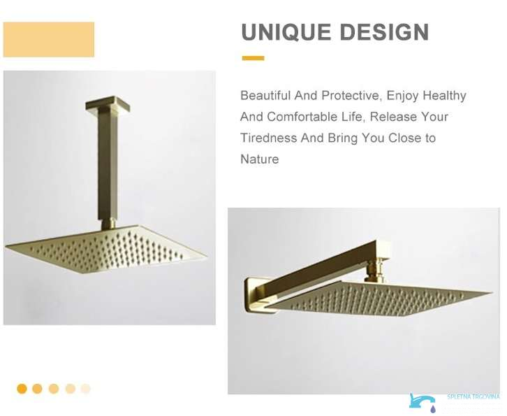 Soffione a pioggia ZGT1751 predisposto per braccio a parete o a soffitto