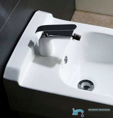 woo-6963 - bílá bidetová baterie, páková baterie na bidet