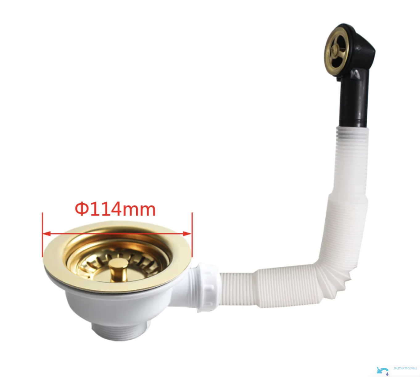 Kit di scarico EYN GBP1504 con tubo flessibile per troppopieno