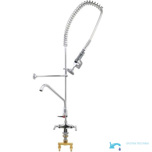 Rubinetto professionale da cucina EYN AK1552 cromato con doccetta estraibile e doppia erogazione