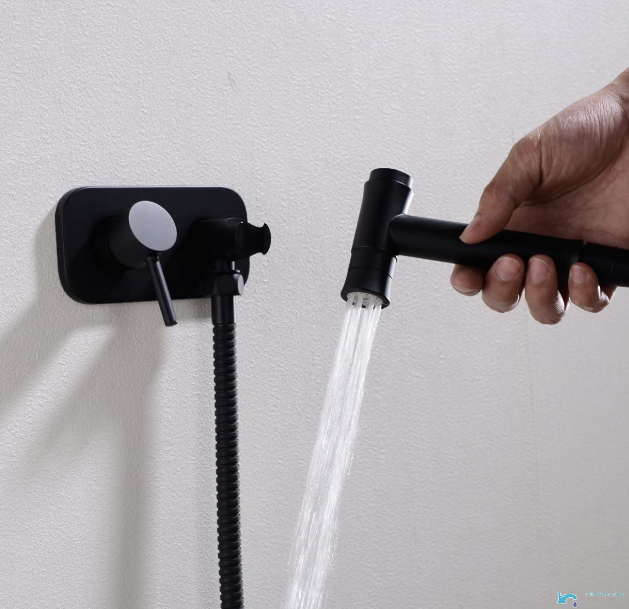 Miscelatore per bidet da incasso EYN BB1637 in più finiture, nero opaco, cromo e oro spazzolato