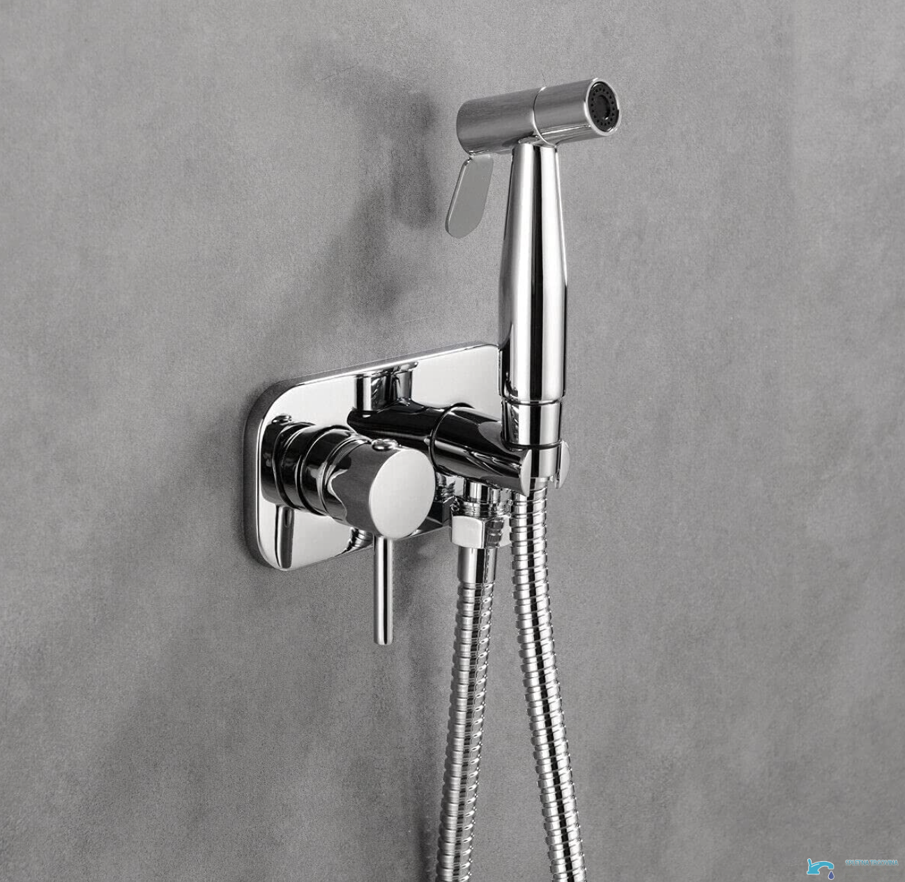 Miscelatore per bidet da incasso EYN BB1637 in più finiture, nero opaco, cromo e oro spazzolato