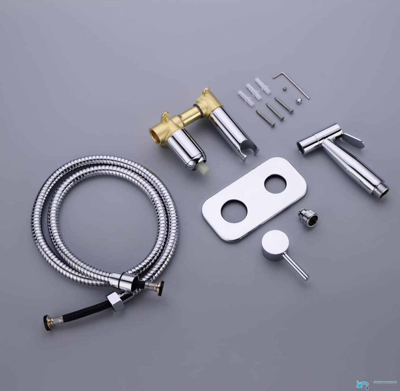Set del miscelatore per bidet da incasso BB1637 con doccetta, flessibile e accessori di montaggio