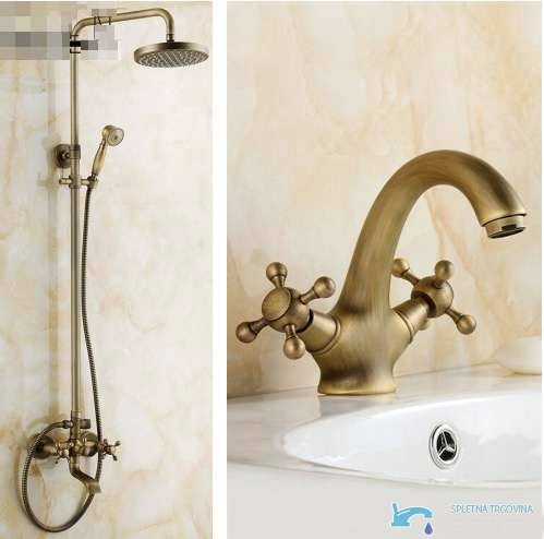 Pannello doccia esterno EYN TER1305 in bronzo antico