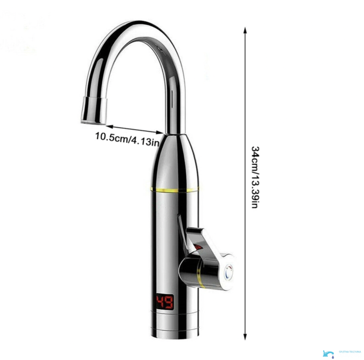 Rubinetto da bagno da piano EYN HC-1433 in acciaio inox con bocca girevole, disponibile in più finiture