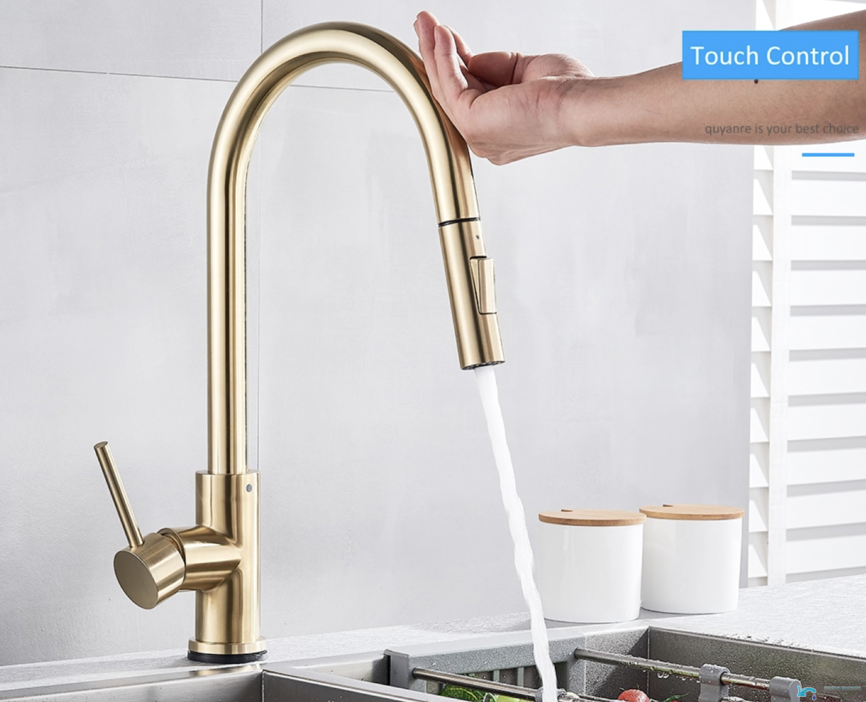 Rubinetto da cucina GK1218 con sensore tattile e doccetta estraibile