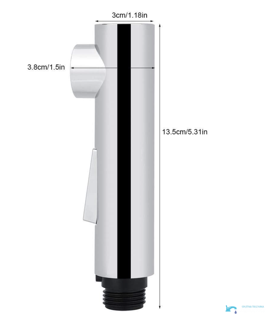 G1036 - Dimensioni EYN G1036, Testina rubinetto 13,5 cm