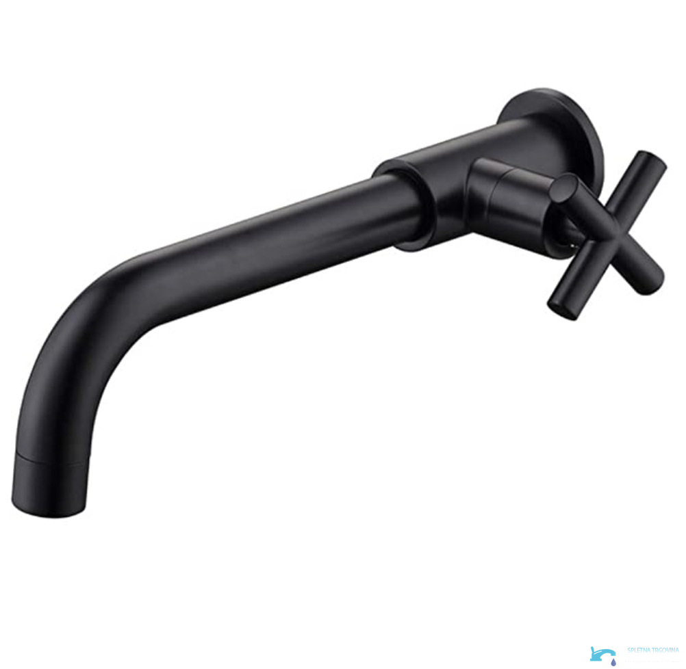 WB1414 - rubinetto a muro nero, rubinetto acqua fredda WB1414