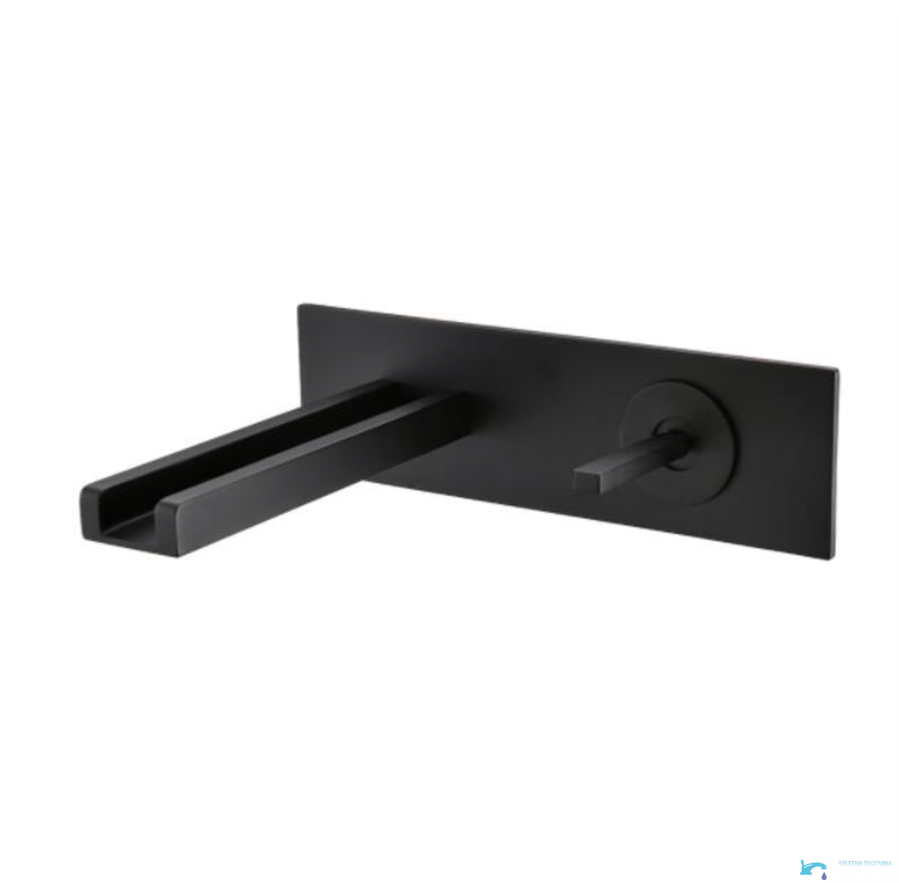 WLED1454 - Rubinetto a cascata nero, Rubinetto LED a parete