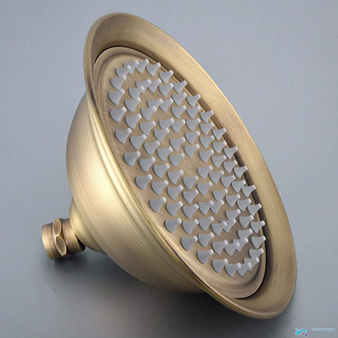 GZA1720 - soffione doccia anticato, soffione effetto ottone