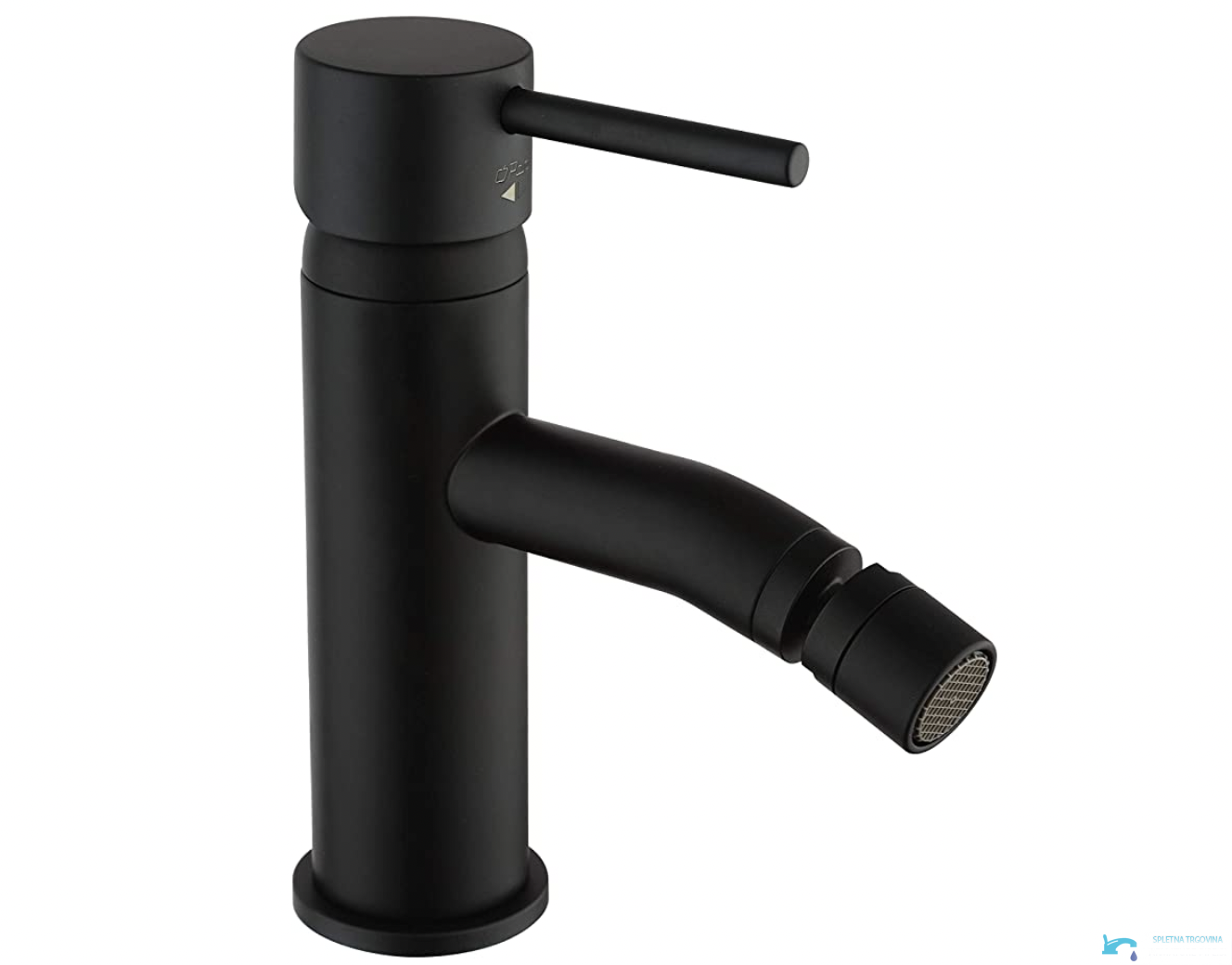 Dettaglio del rubinetto per bidet BB1402 con leva laterale e aeratore