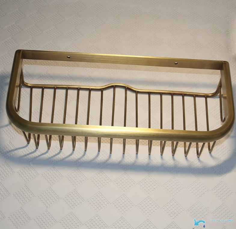 AQP1512 - cestello bagno in filo metallico, mensola bagno da parete