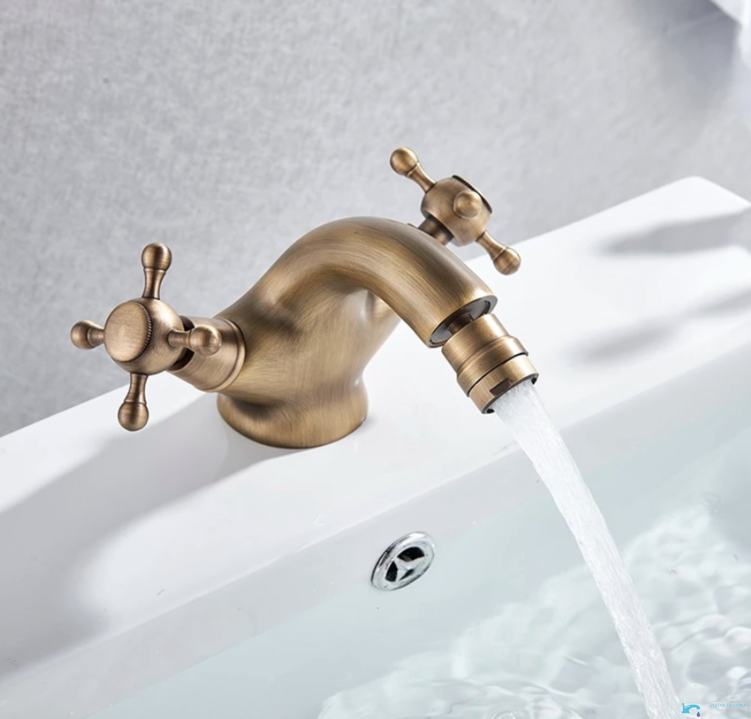Duschsystem ZNT1699 - Aufputz-Duschsystem gold, Duscharmatur Antikgold