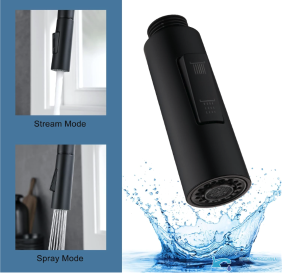 Testina multigetto PKF1422 per rubinetto da cucina con getto concentrato e getto a doccia