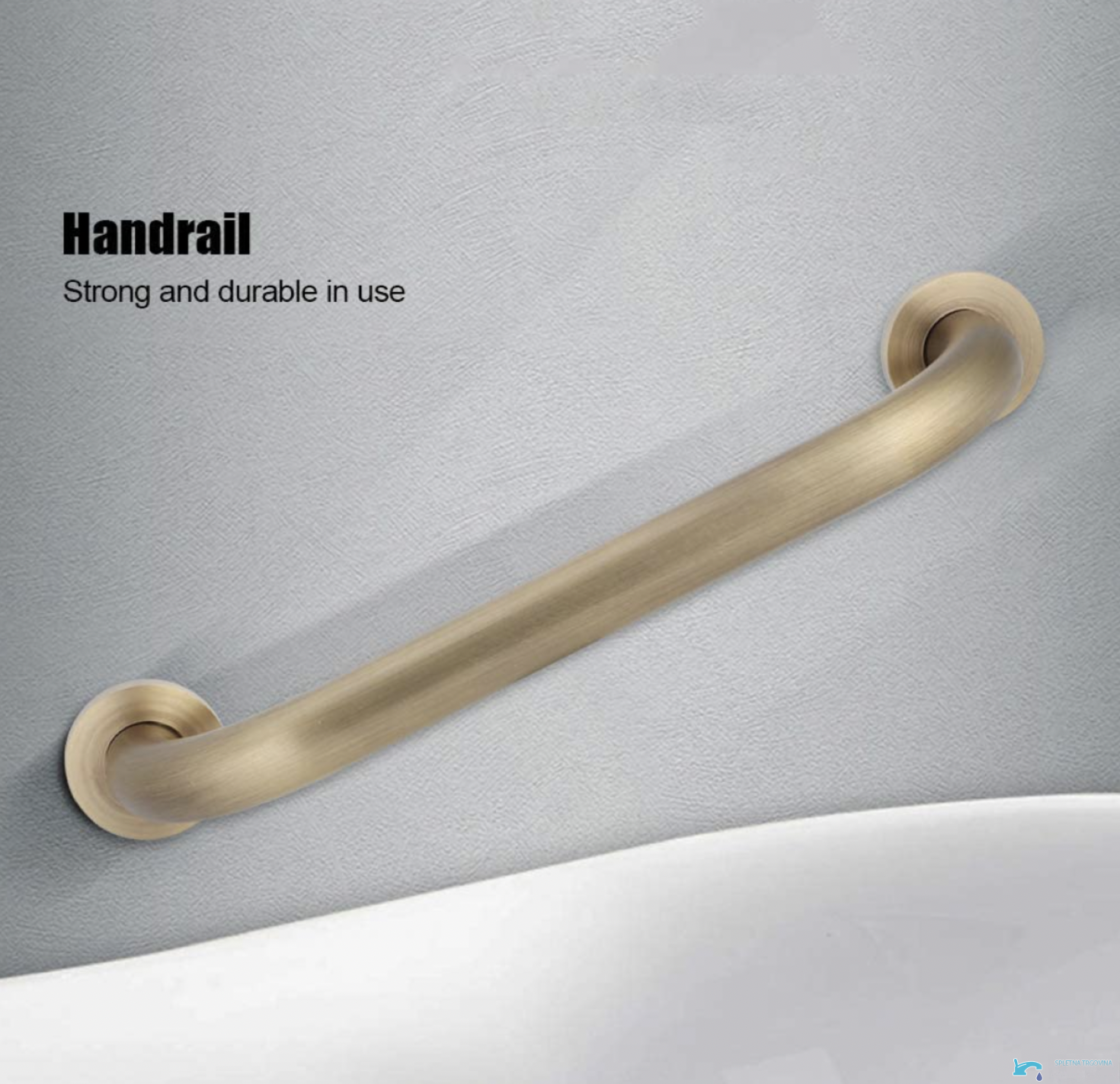 DB1008 - maniglione bagno ottone anticato, maniglione per vasca
