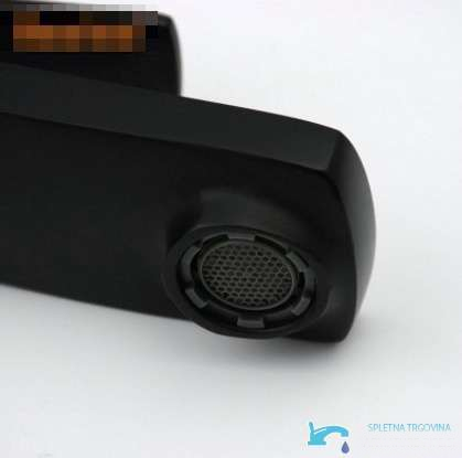 Aeratore integrato nella bocca del rubinetto da bagno EYN CKB2241 nero opaco