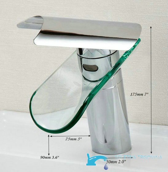 Dimensioni del rubinetto da bagno EYN 5007 con altezza totale di 175 mm