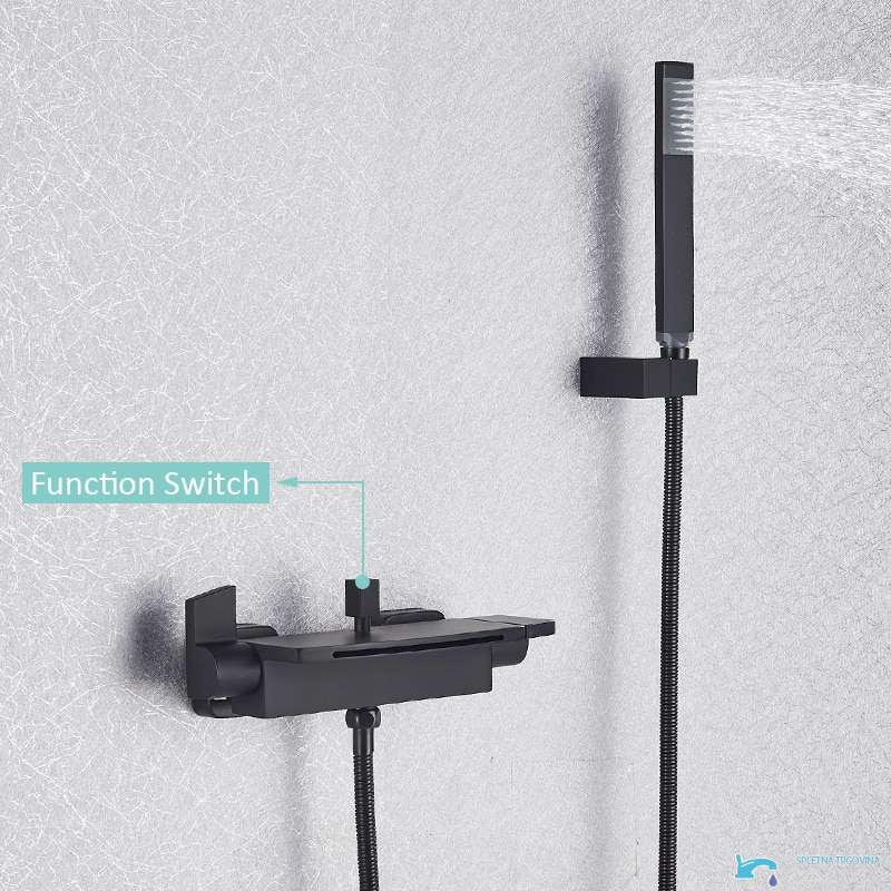 Miscelatore freestanding per vasca EYN ZP1920 con bocca a cascata, doccetta e finiture multiple