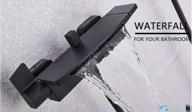 Miscelatore freestanding per vasca EYN ZP1920 con bocca a cascata, doccetta e finiture multiple