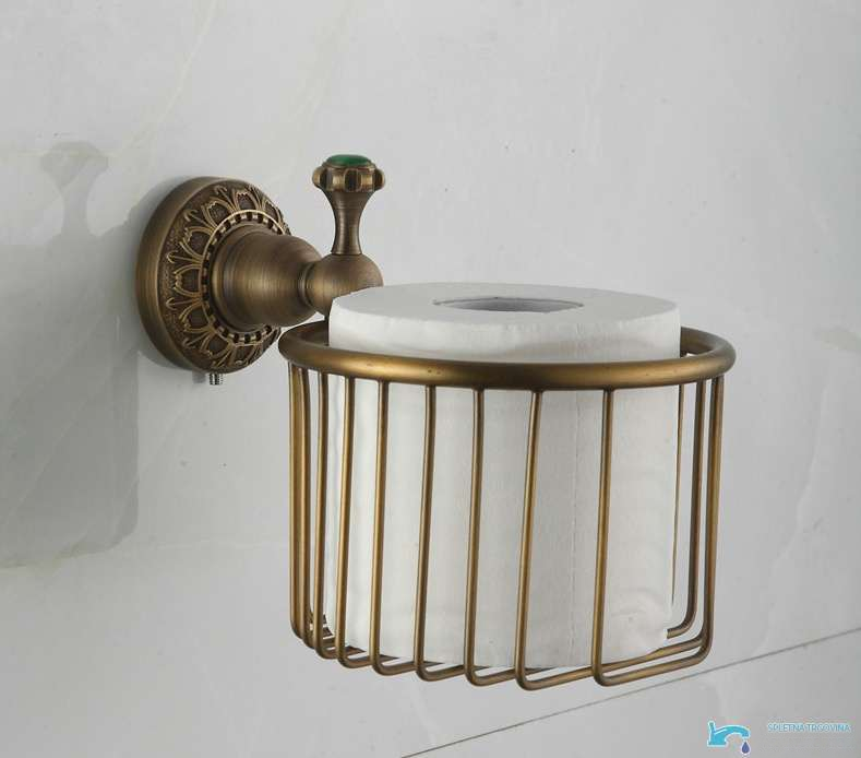 AP2205 - cestello carta igienica da parete, portarotolo WC bronzo antico