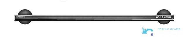 woo-15049 - portarotolo 450 mm, misure supporto da parete