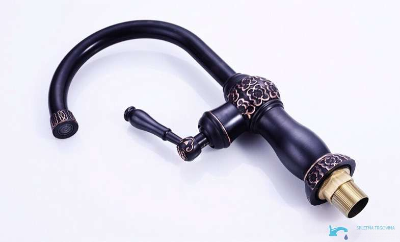 BK3242 - rubinetto lavabo alto, rubinetto monocomando nero