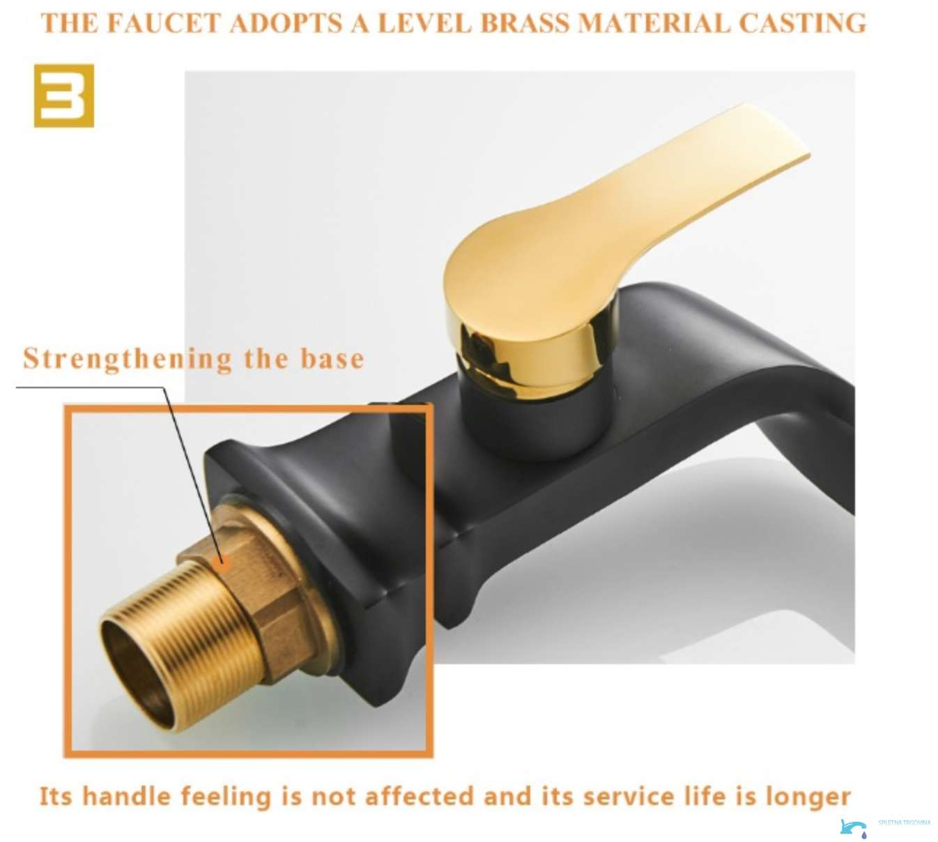 Miscelatore per lavabo EYN NB4009 da piano con bocca a cascata, disponibile in più finiture tra cui nero opaco e cromo