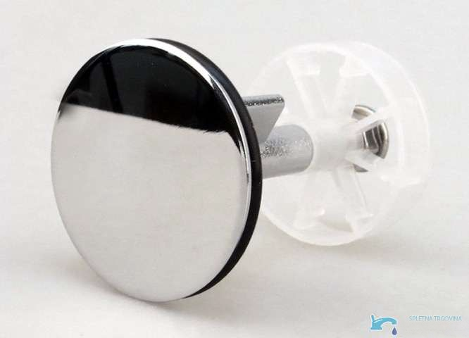 C1102 - tappo lavabo rotondo, tappo scarico cromato