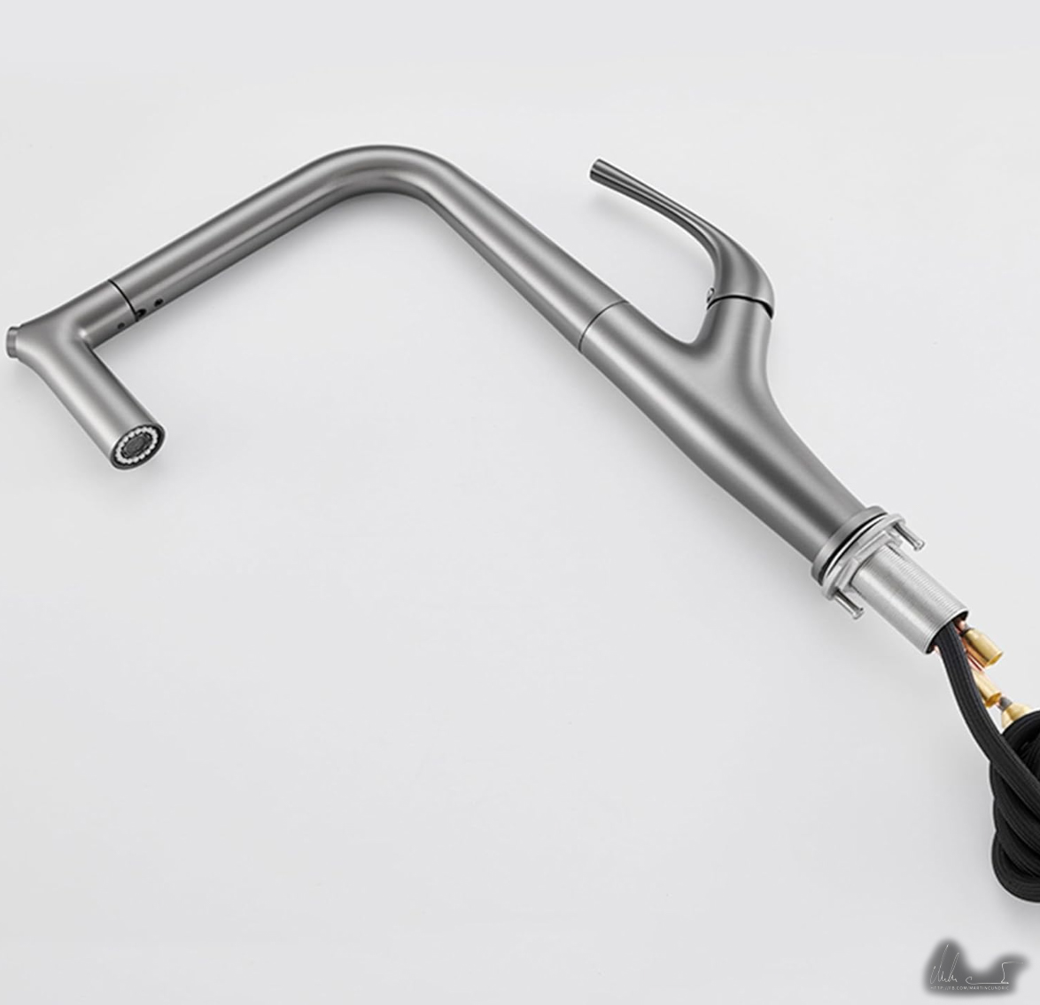 Küchenarmatur ELITE EDITION KF1013 mit Brausekopf, Montageschaft und Anschlussschläuchen