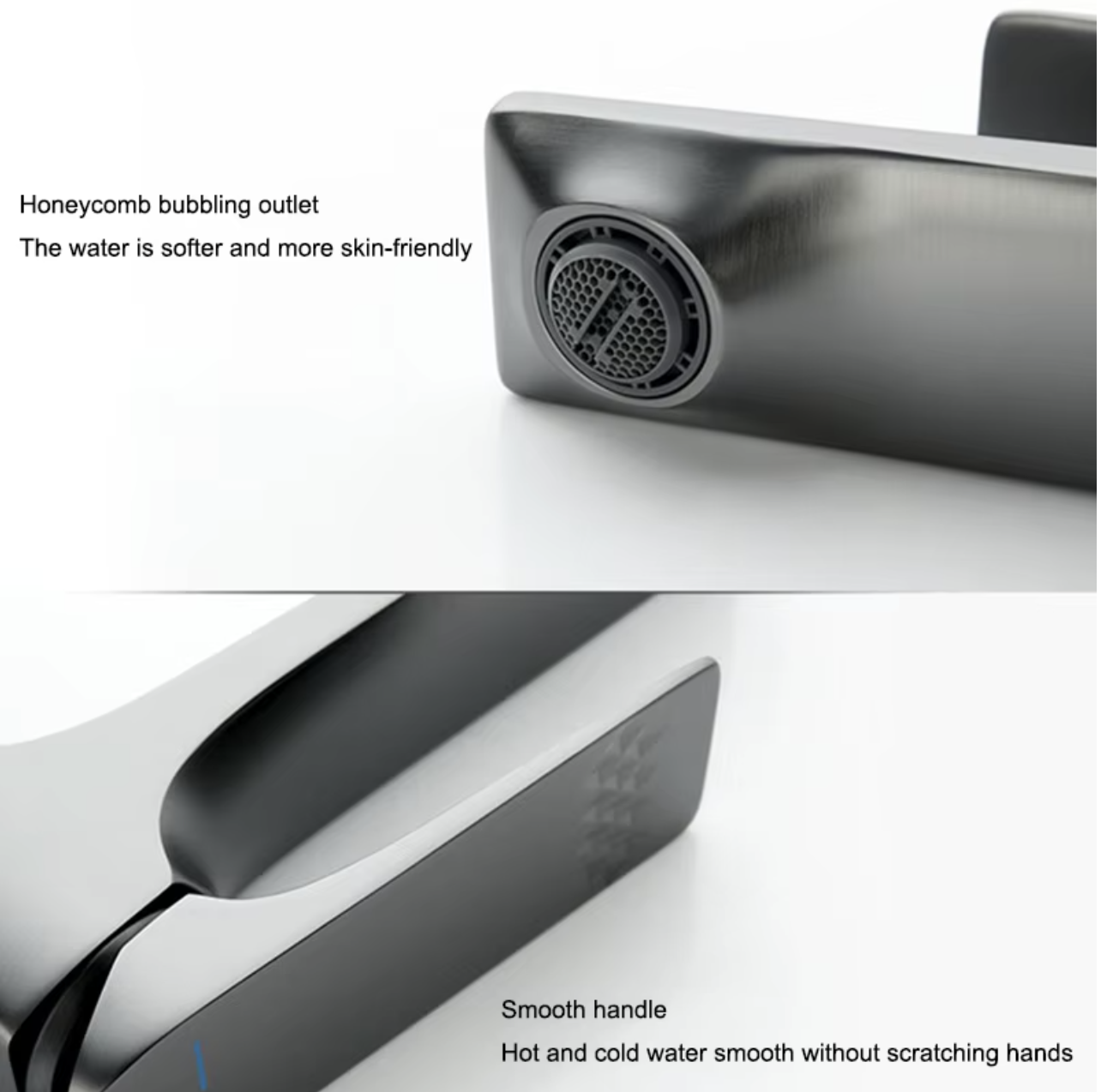 Miscelatore in acciaio inox per cucina e bagno ELITE EDITION BS2150 grigio grafite lucido