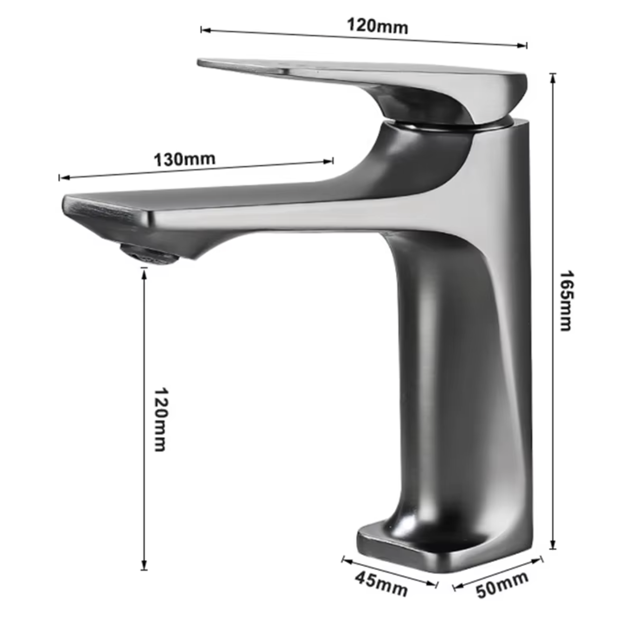 Dimensioni del rubinetto per lavabo ELITE EDITION BS2150 con bocca piatta