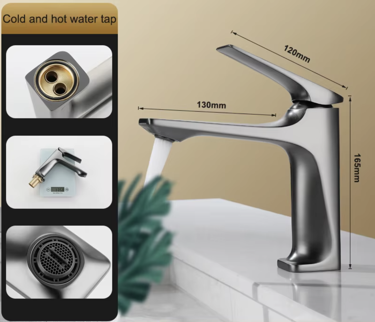 Miscelatore in acciaio inox ELITE EDITION BS2150 in funzione sul lavabo