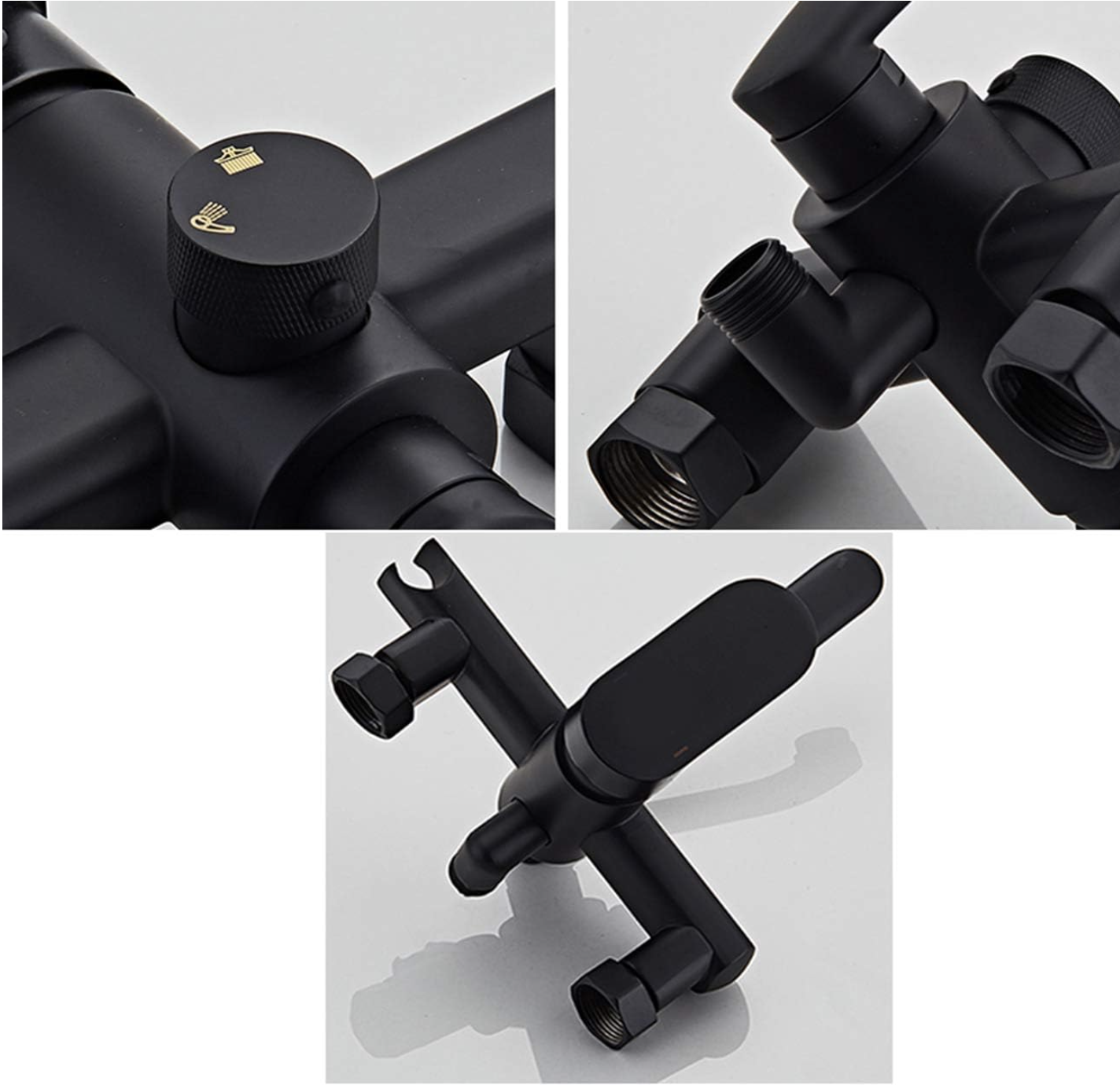 Miscelatore da cucina a parete EYN WK1124 in nero opaco