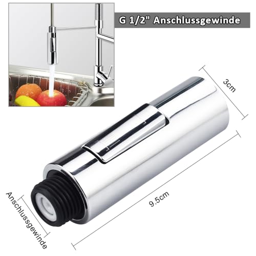 Misure e raccordo esterno G1/2 della doccetta EYN KFH1152