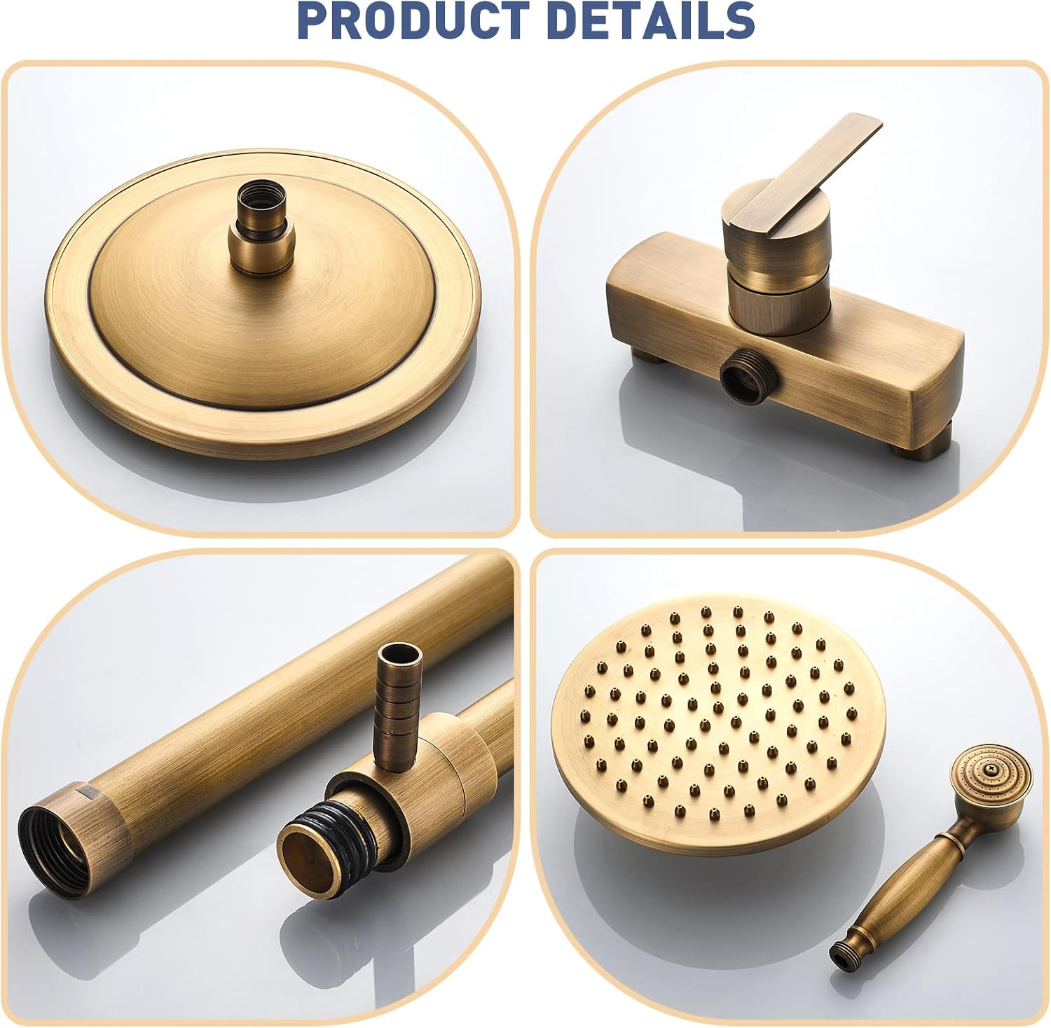 Sistema doccia con miscelatore ELITE EDITION BSE1508 in ottone anticato spazzolato