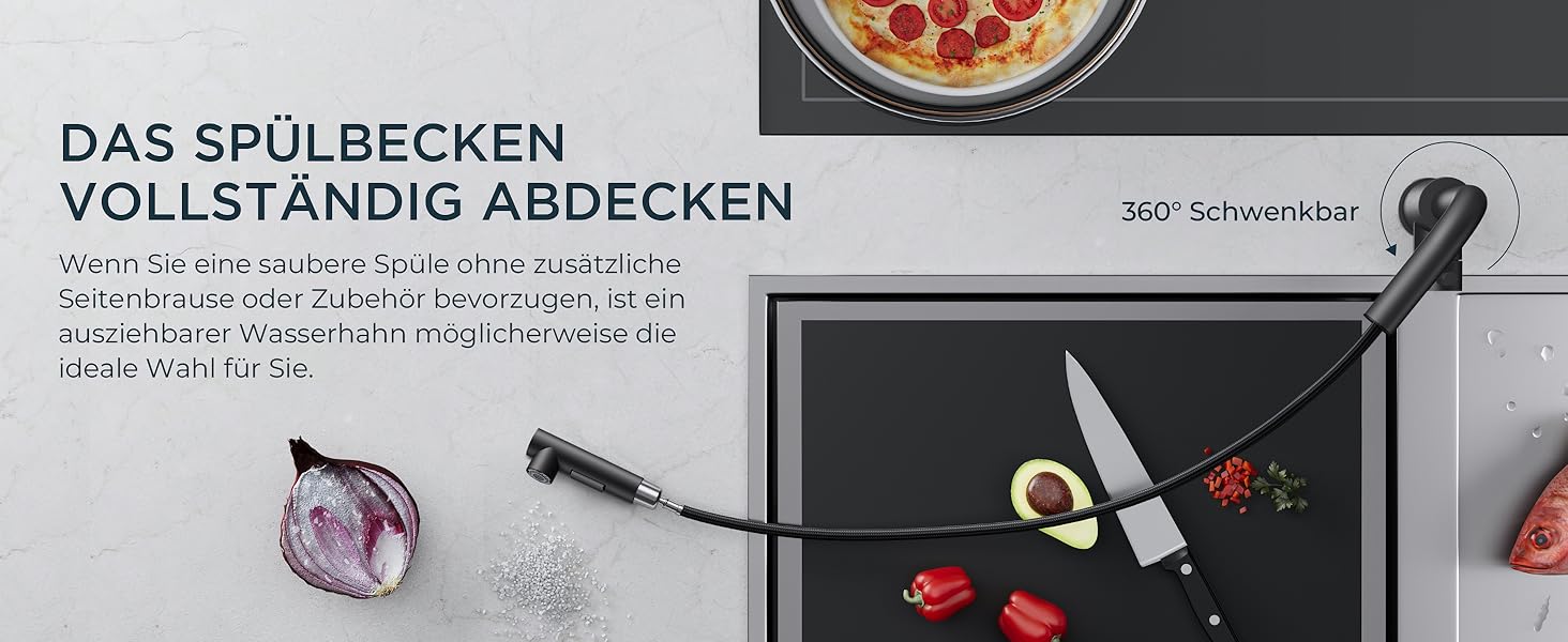 Low-Pressure Kitchen Tap, Single Lever Hot and Cold Water Tap, Tap with 3 Connections for Boilers, Suitable for Boilers and Under-Sink Boilers, Mat Zwart