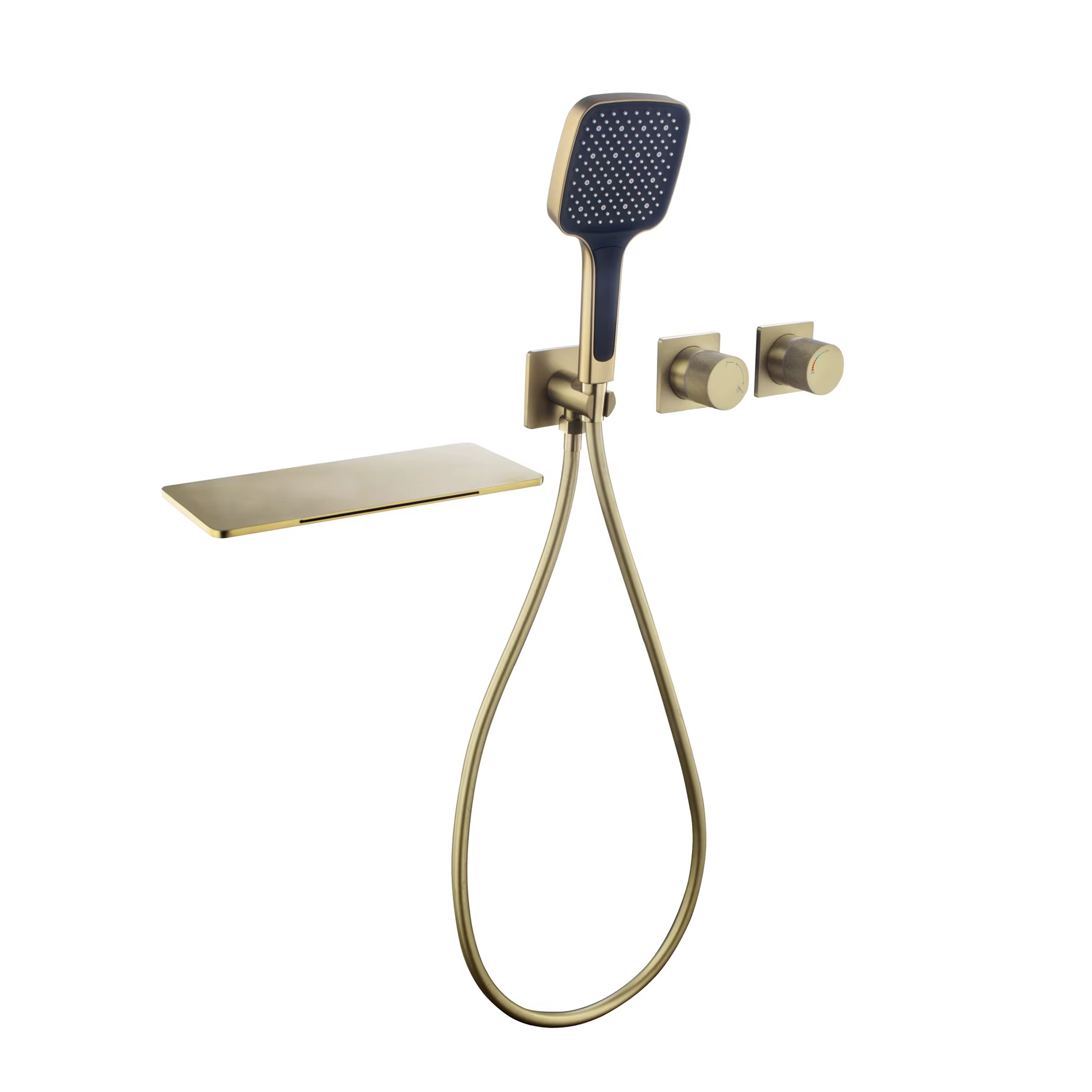 Rubinetto vasca in rame da incasso con LED nascosto ELITE EDITION BSC1669, finitura cromata