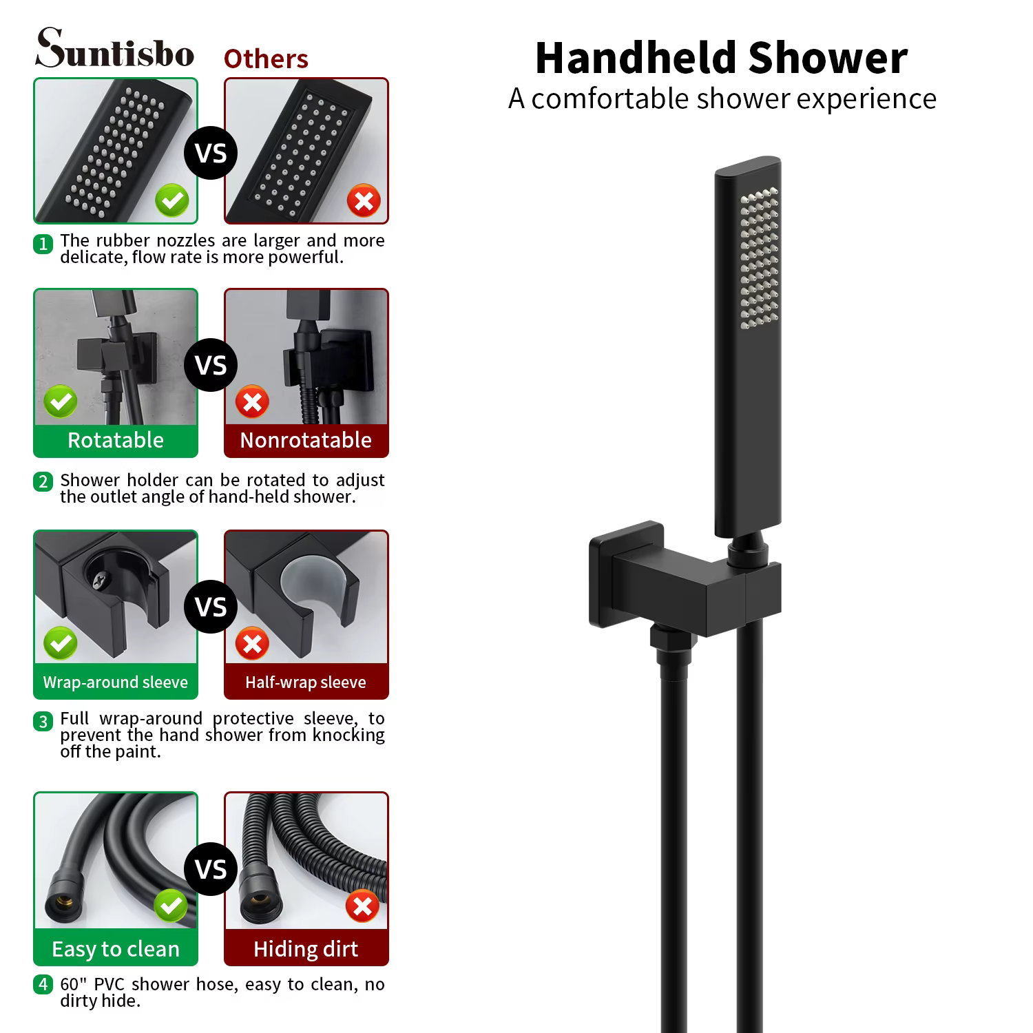 Male Npt Tub Faucet Hand Shower Matte Black Waterfall Bathtub Shower Faucet Set Wall Mount Tub Shower System Alloy Shower